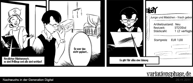 Comic Strip: Nachwuchs in der Generation Digital