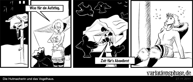 Comic Strip: Die Hutmacherin und das Vogelhaus