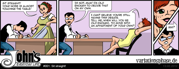 Comic Strip: Sit straight!