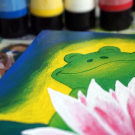 Kinderillustration auf Leinwand