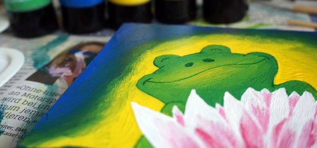Kinderillustration auf Leinwand