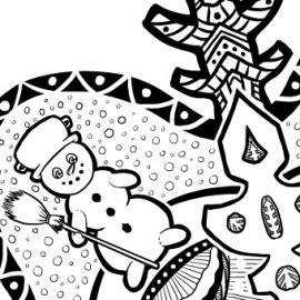 Wintermandala zum Ausmalen