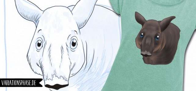 Skizzen und Design eines Tapir