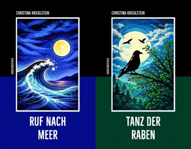 Entwurf einer Cover Reihe (Illustrationen mit KI)