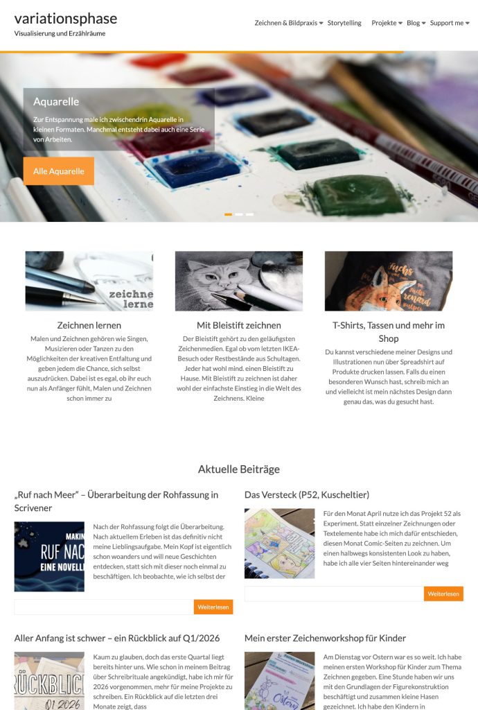 Screenshot meiner alten Startseite (Stand 12.04.2026)